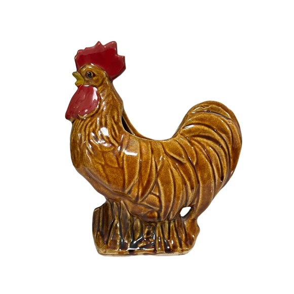 Vintage Kitchen Mccoy Pottery Rooster Farmhouse Figurineplanter